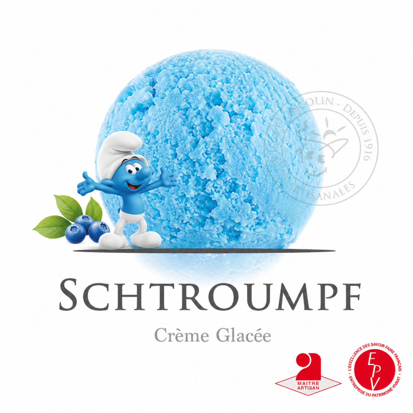 Crème glacée Antolin saveur Schtroumf