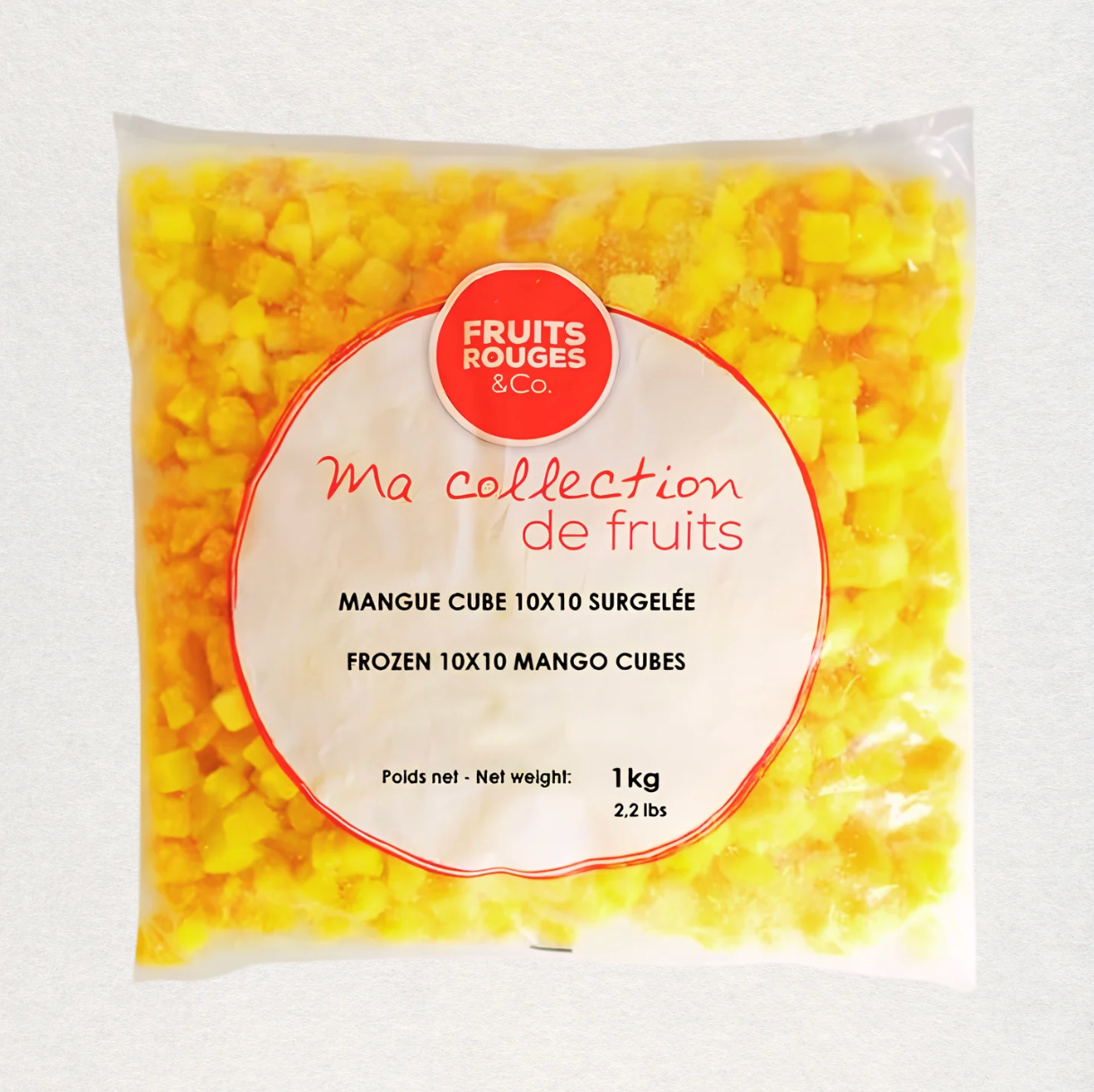 Mangues en cubes surgelées