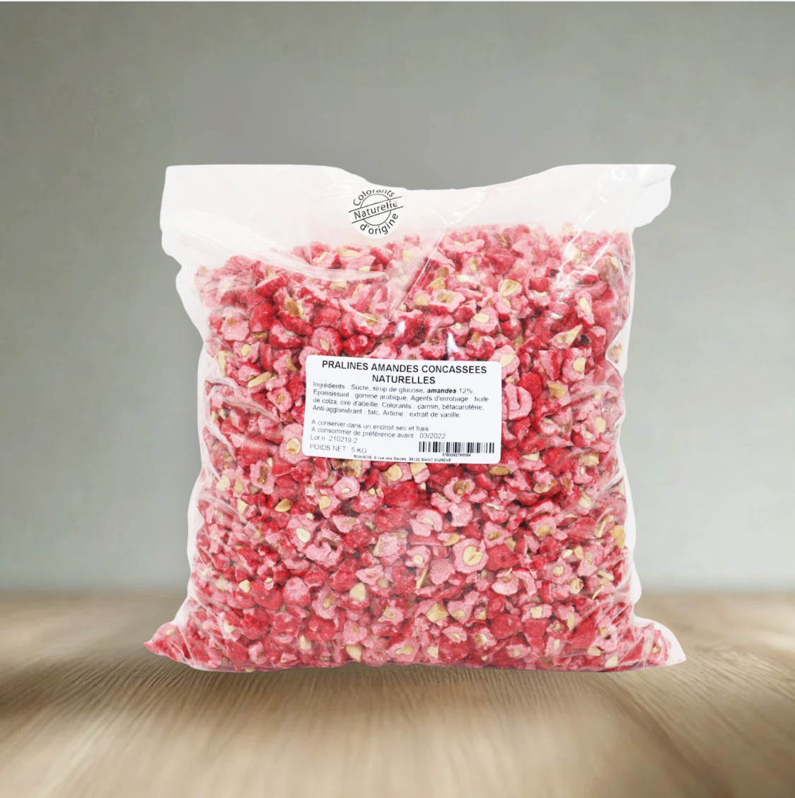 Pralines d'amandes concassées naturelles