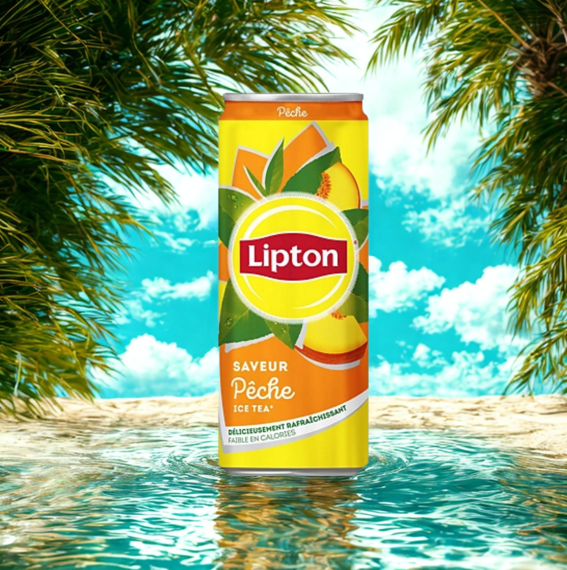Canette d'Ice tea à la pêche