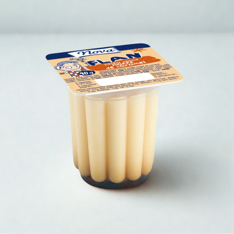 Flan saveur vanille nappé de caramel
