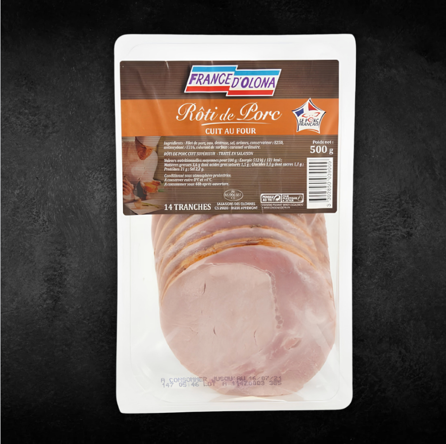 Roti de porc cuit tranché