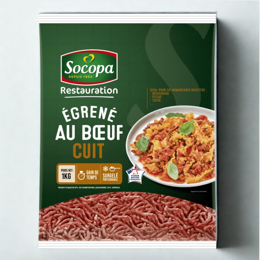 Égrené au boeuf VBF cuit surgelé