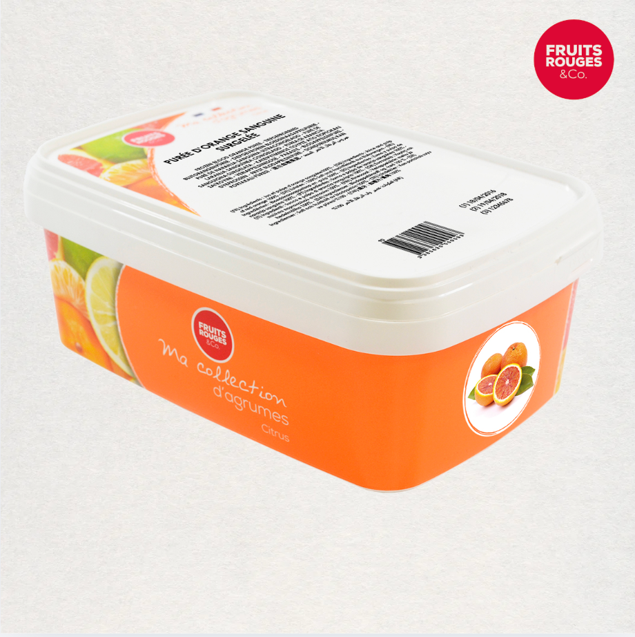 Purée d'orange sanguine surgelée