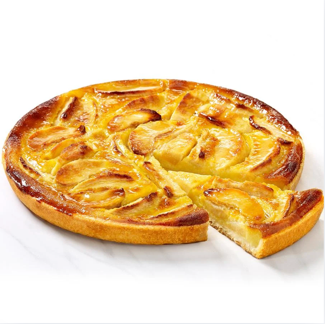 Tarte normande découpée surgelée