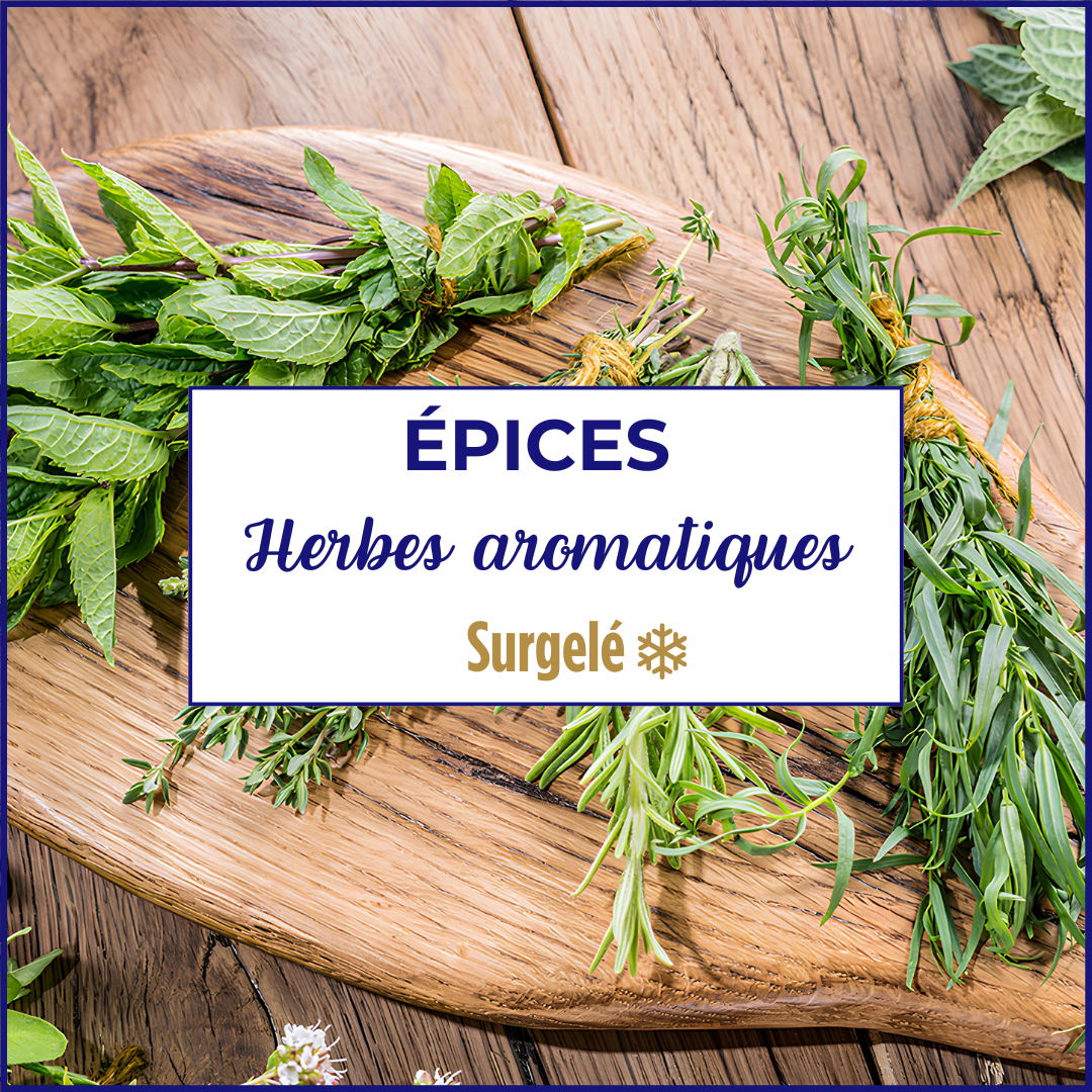 Epices et herbes aromatiques surgelées