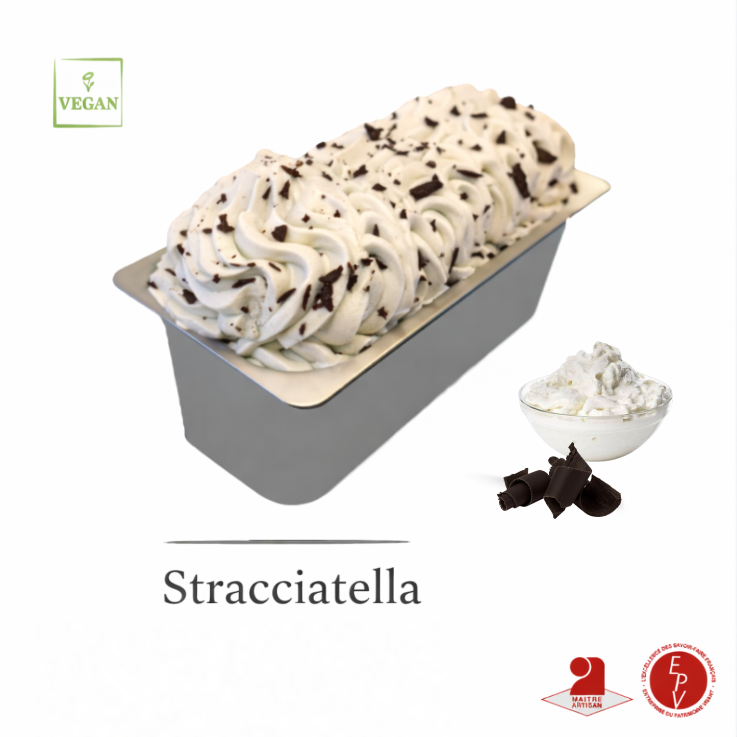 Crème glacée Antolin saveur Stracciatella