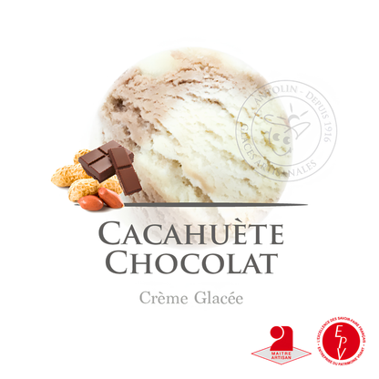 Crème glacé Antolin saveur cacahuète chocolat