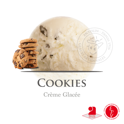 Crème glacé Antolin saveur Cookies
