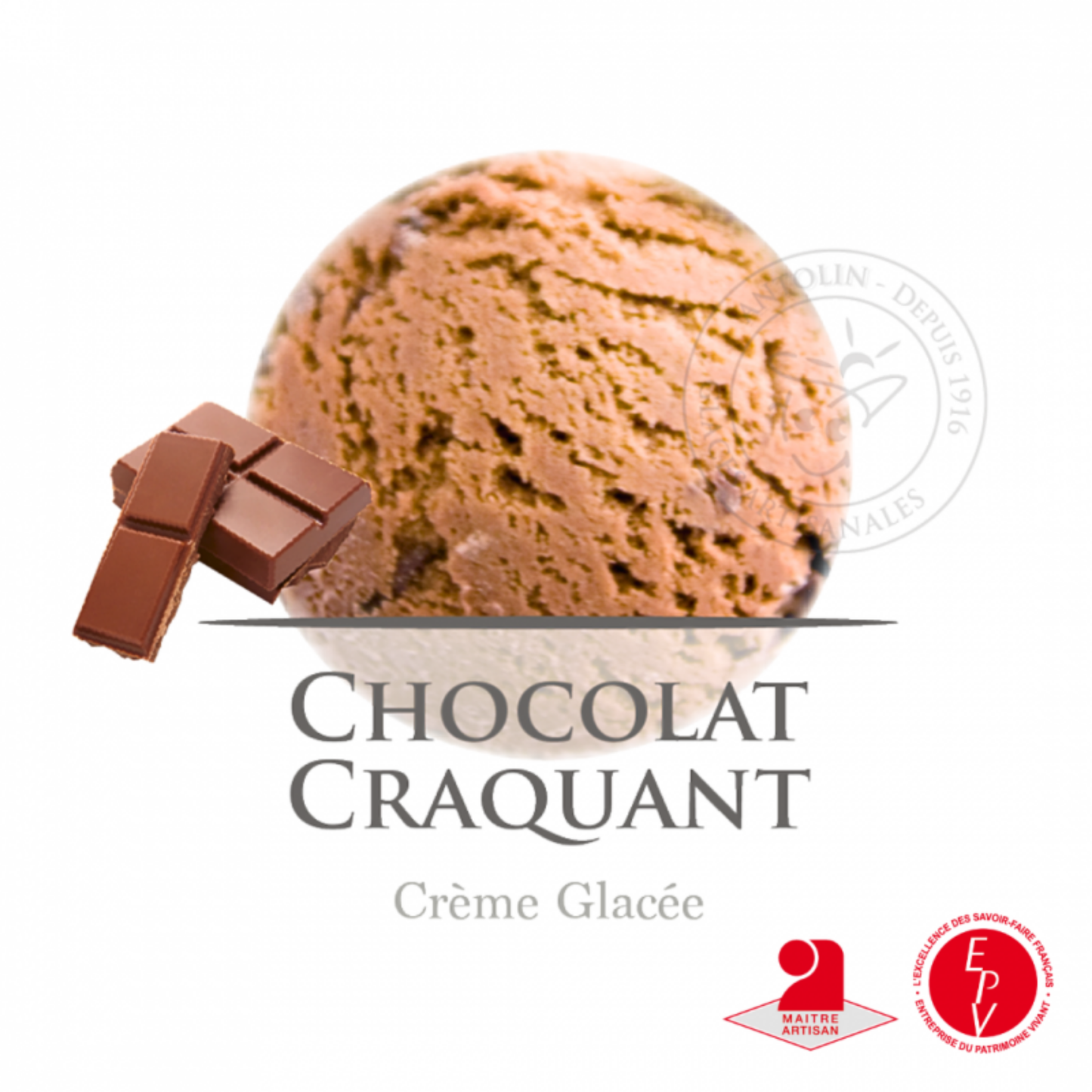 Crème glacé Antolin saveur Chocolat craquant