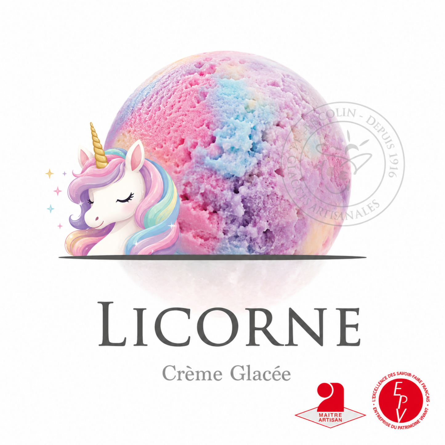 Crème glacée Antolin saveur Licorne