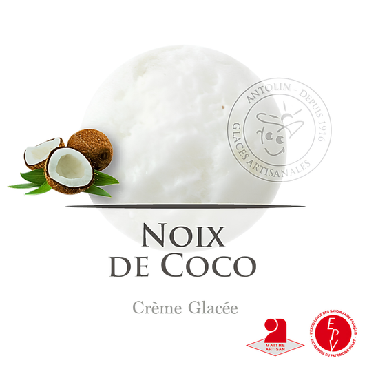 Crème glacée Antolin saveur Noix de coco