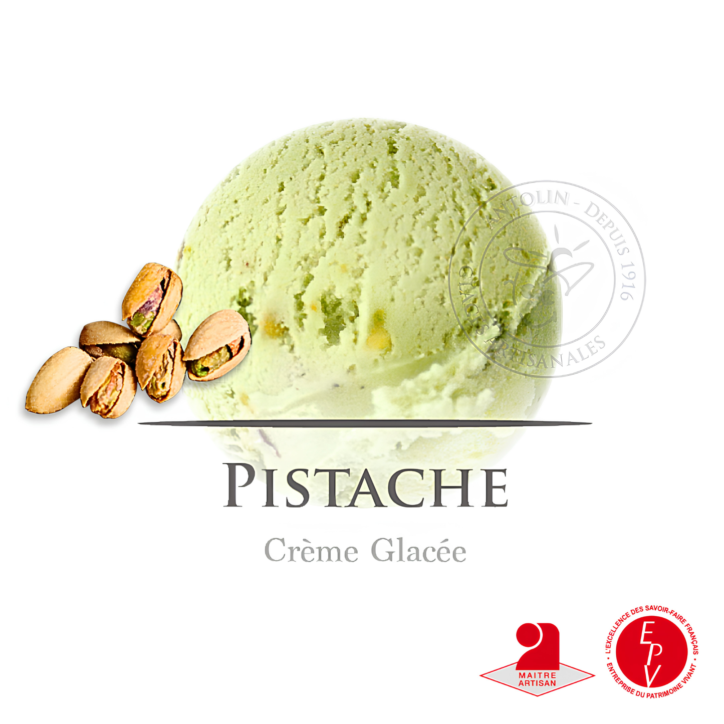 Crème glacée Antolin saveur Pistache