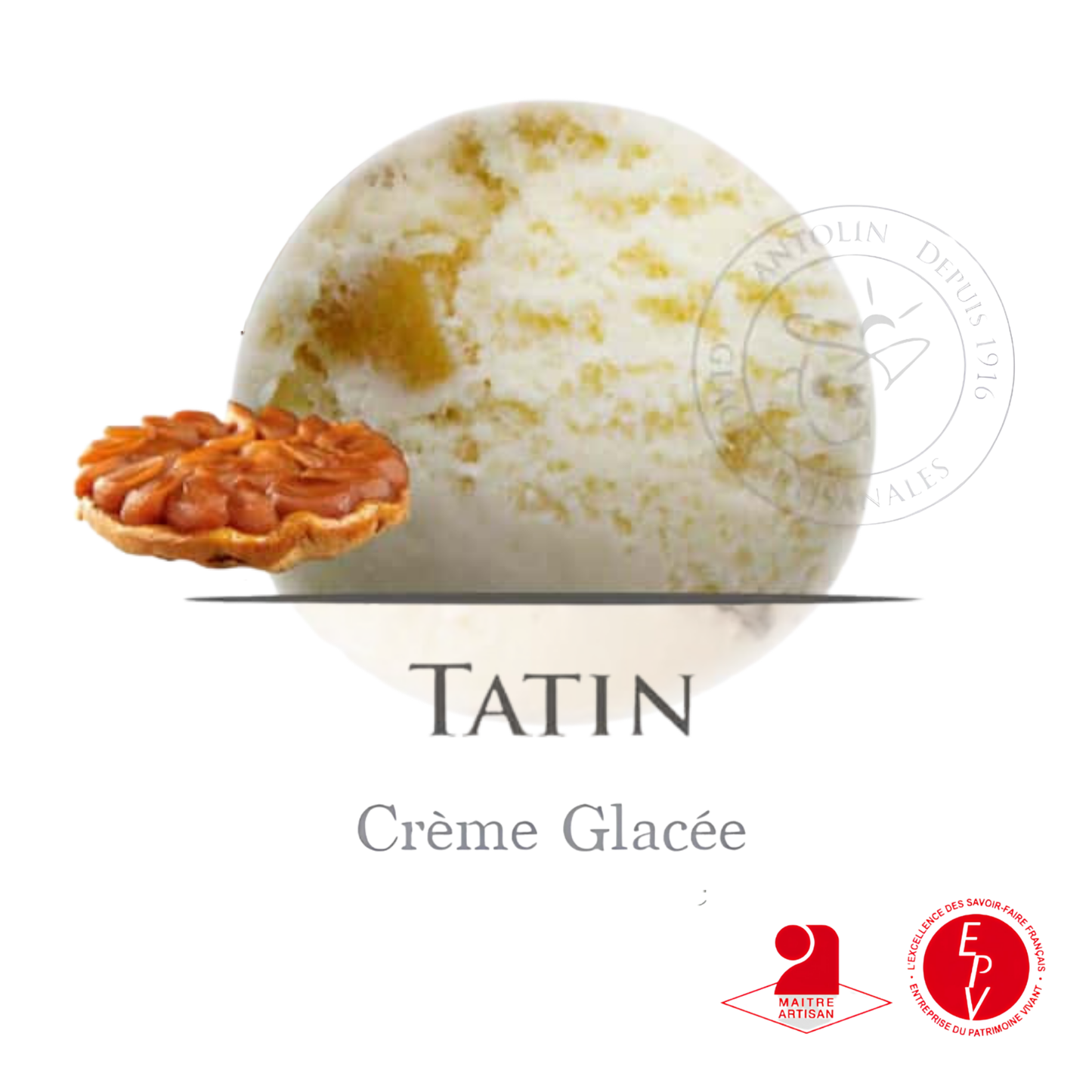 Crème glacée Antolin saveur Tarte Tatin