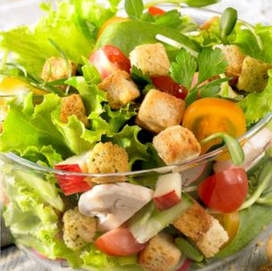 Croutons cubiques grillés