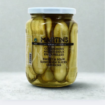 Cornichons aigres doux en lamelles