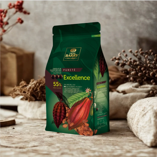 Chocolat de couverture noir Excellence 55%