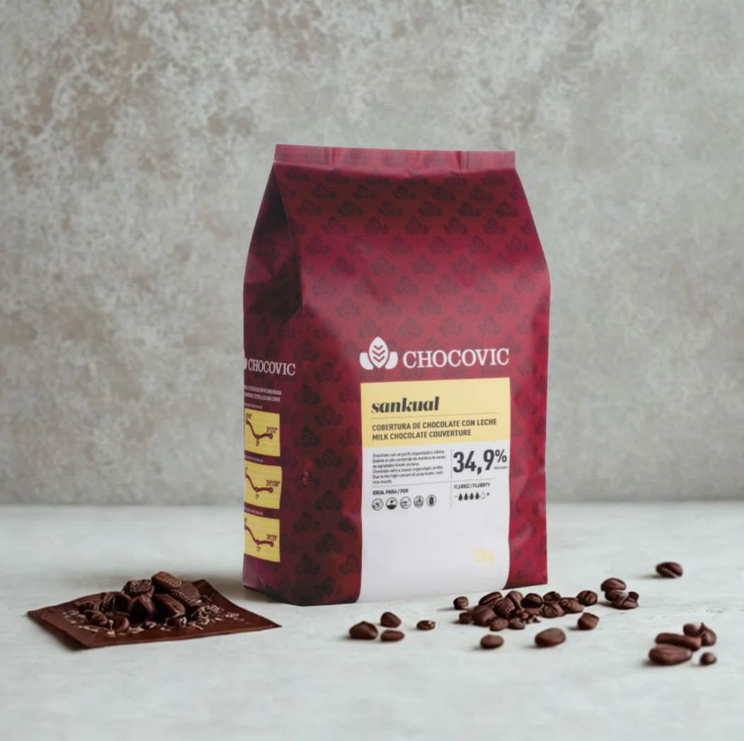 Chocolat de couverture Sankual au lait 34.9 %