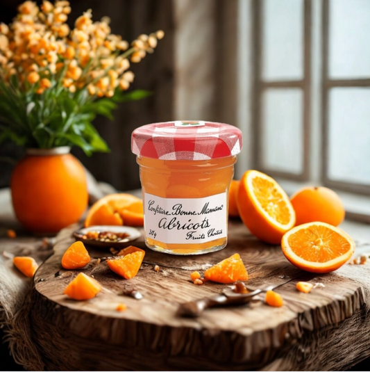 Confiture d'abricots en coupelles