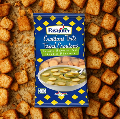 Croutons ronds frits saveur ail