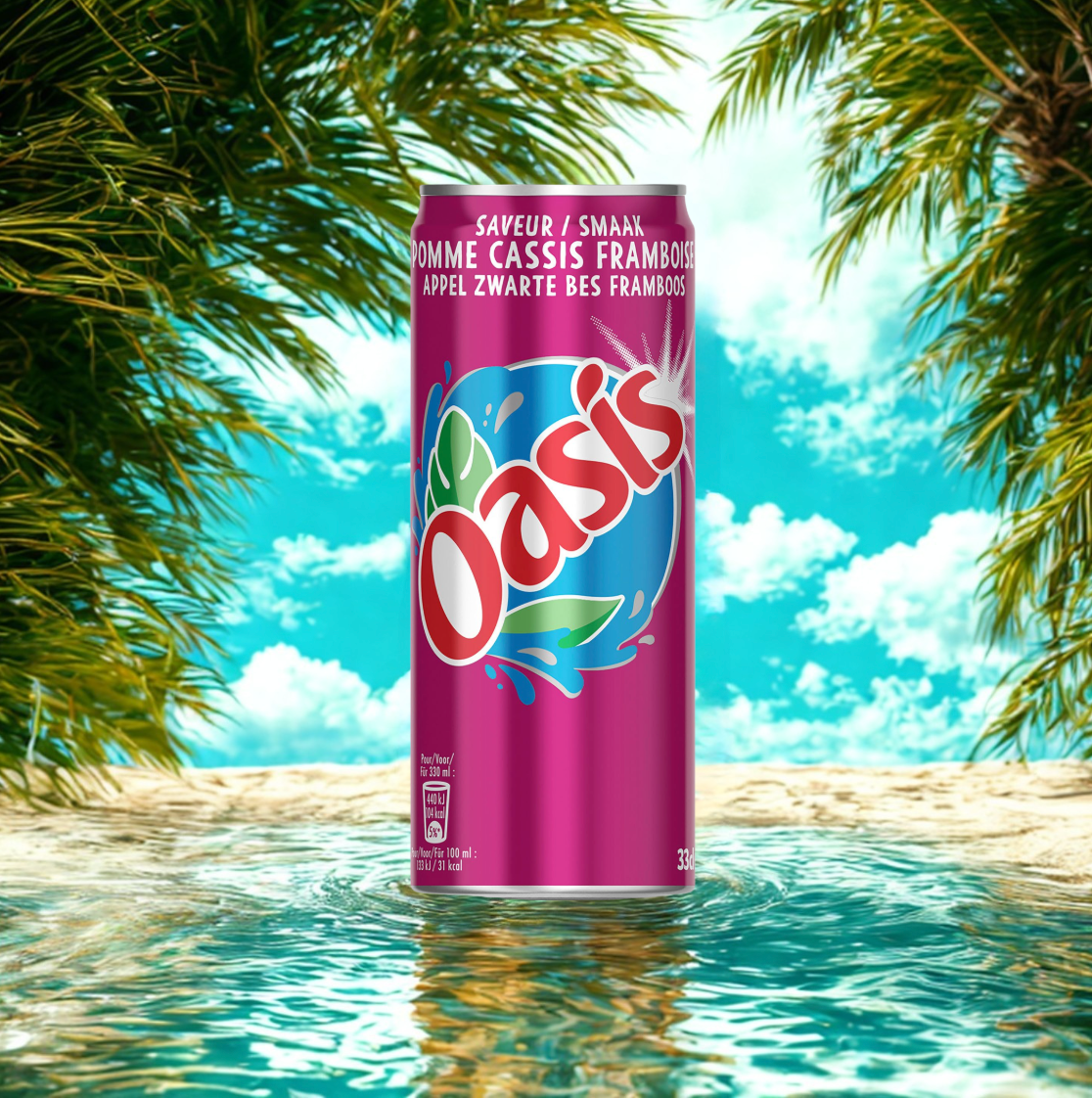 Canette Oasis Pomme / Casis / Framboise