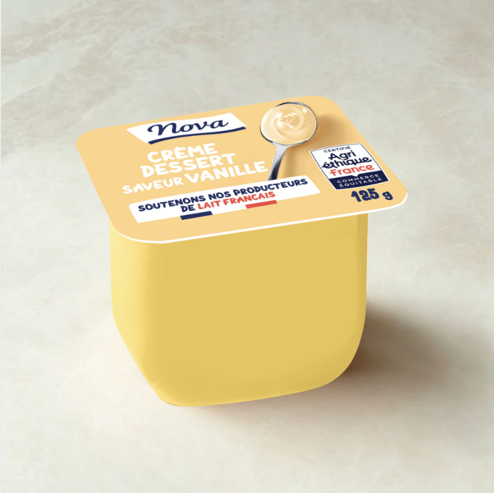 Crème dessert onctueuse saveur vanille