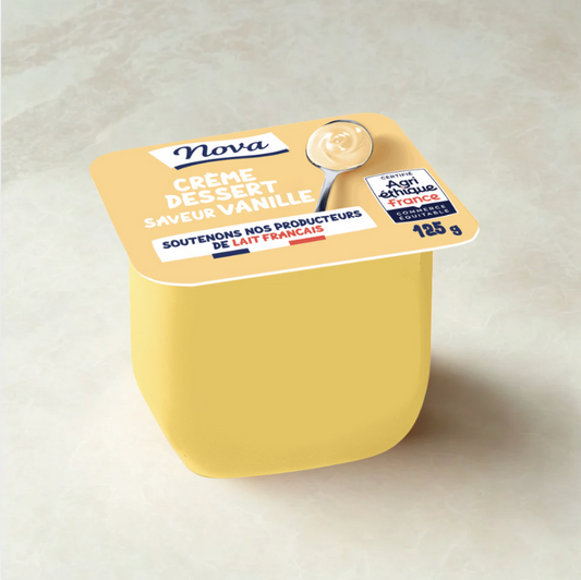 Crème dessert onctueuse saveur vanille