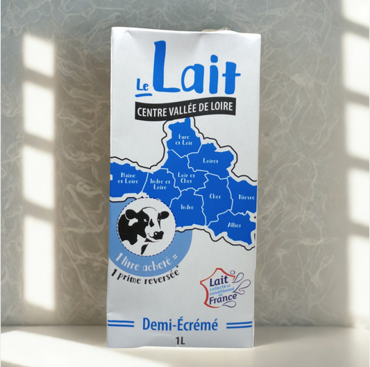 Lait demi écrémé Centre-Val-De-Loire