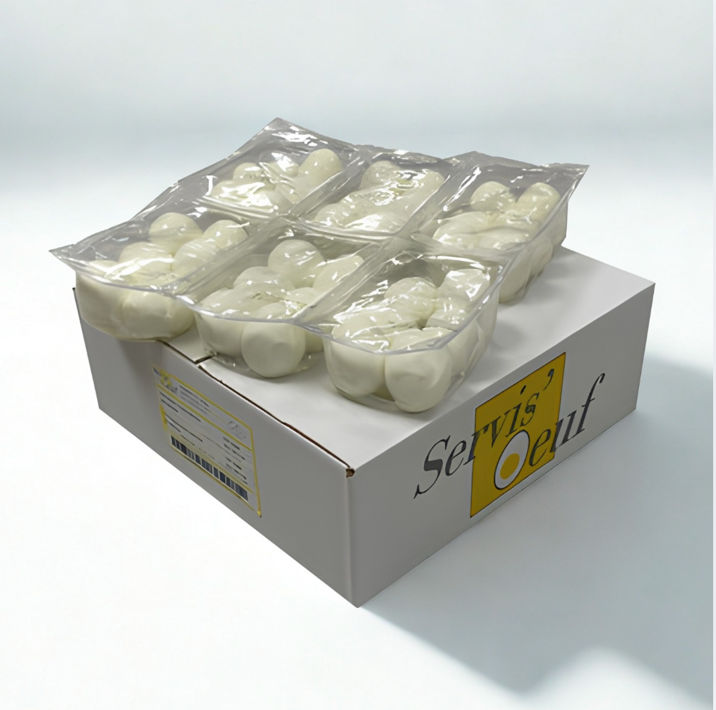 Oeufs dur en carton sous vide