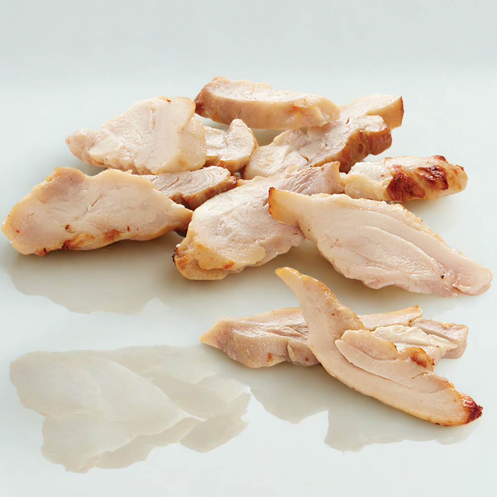 Émincé de poulet roti cuit surgelé