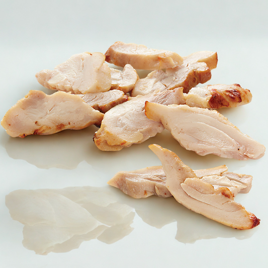 Émincé de poulet roti cuit surgelé