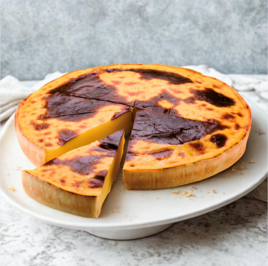 Flan cuit découpé surgelé