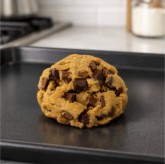 Cookie cru chocolat au lait et noir surgelé