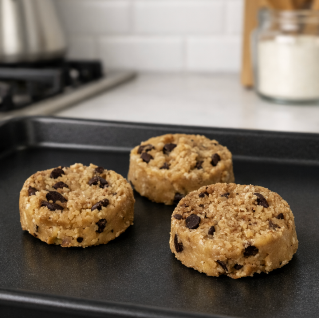 Cookie cru fourré cacao surgelé