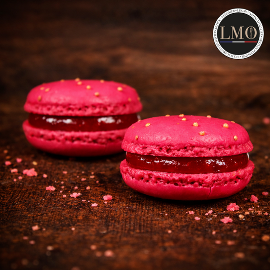 Macaron saveur framboise surgelé