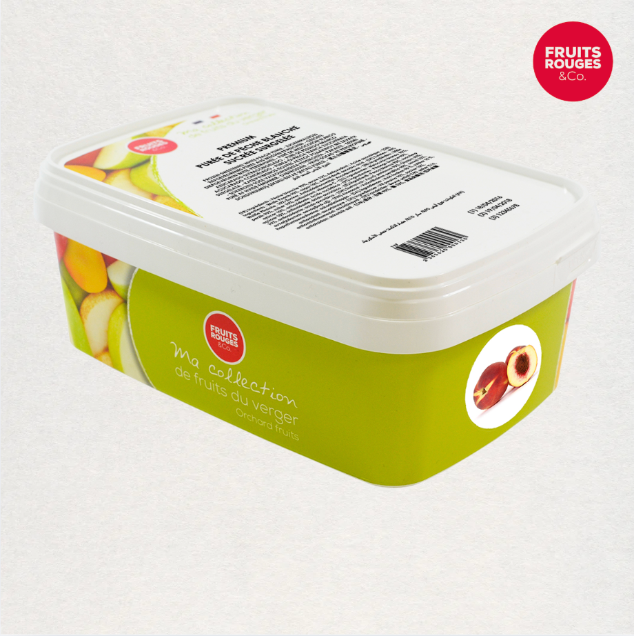 Purée de pèche blanche surgelée