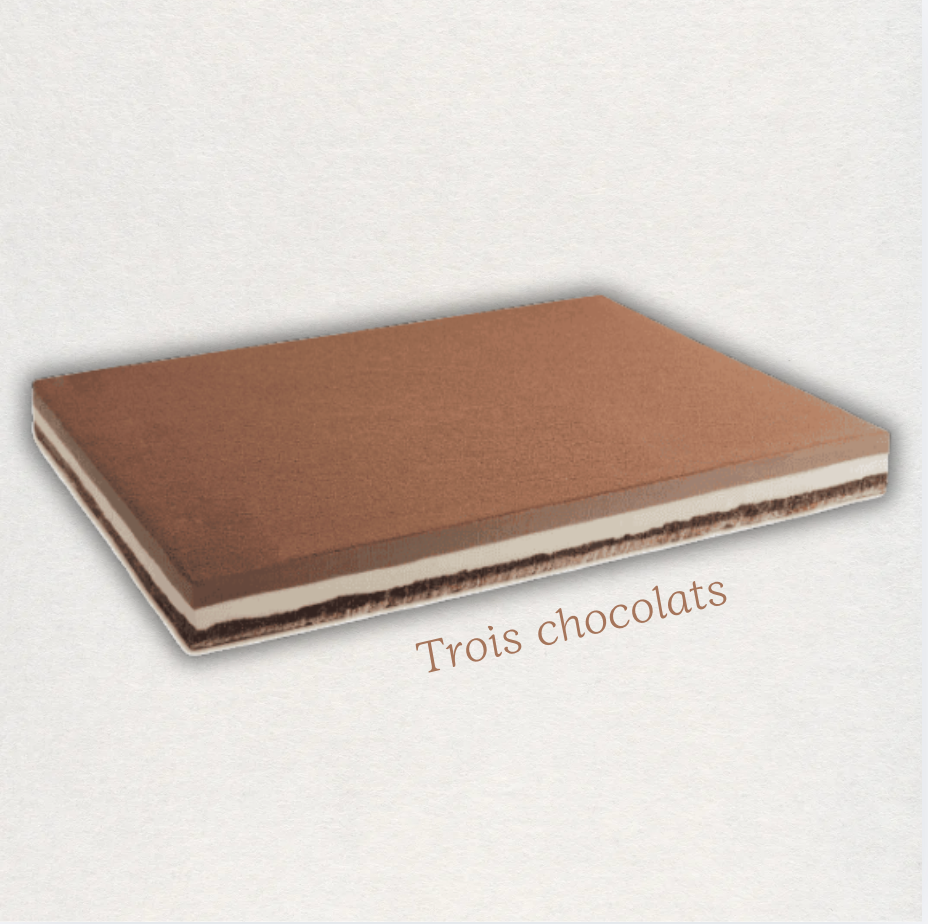 Demi cadre trois chocolats surgelé