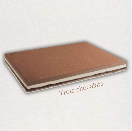 Demi cadre trois chocolats surgelé