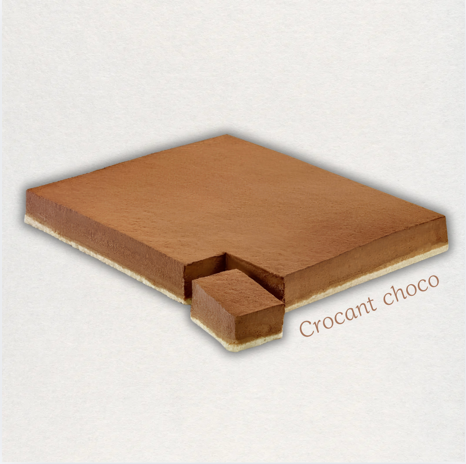 Demi cadre croquant au chocolat surgelé